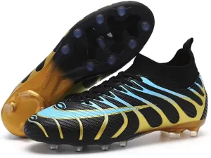 Men's Soccer Shoes High Top AG Cleats Outdoor Turf Athletic Professional Spikes Youth Boys Football Sneaker Unisex