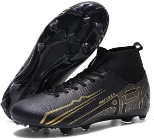 Men's Soccer Shoes High Top AG Cleats Outdoor Turf Athletic Professional Spikes Youth Boys Football Sneaker Unisex