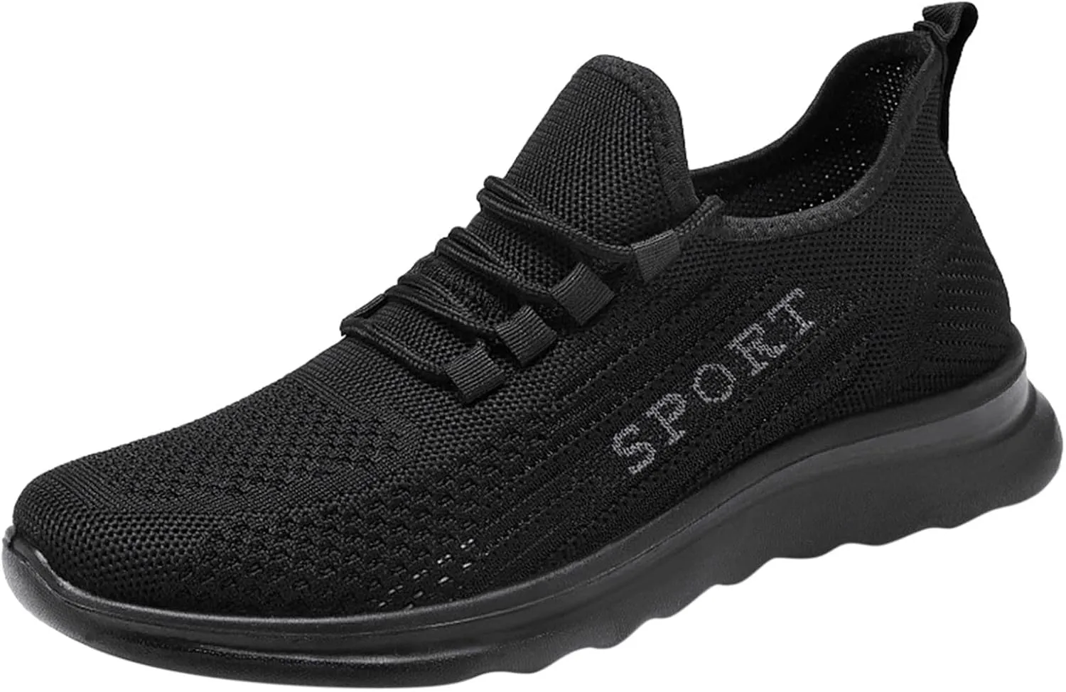 Men's Sport Breathable Mesh Shoes Comfortable Lightweight Casual Walking Shoe Hook and Loop Orthopedic Sneakers