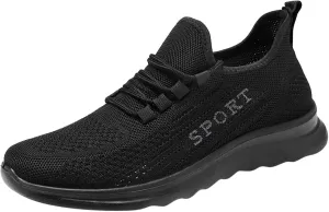 Men's Sport Breathable Mesh Shoes Comfortable Lightweight Casual Walking Shoe Hook and Loop Orthopedic Sneakers