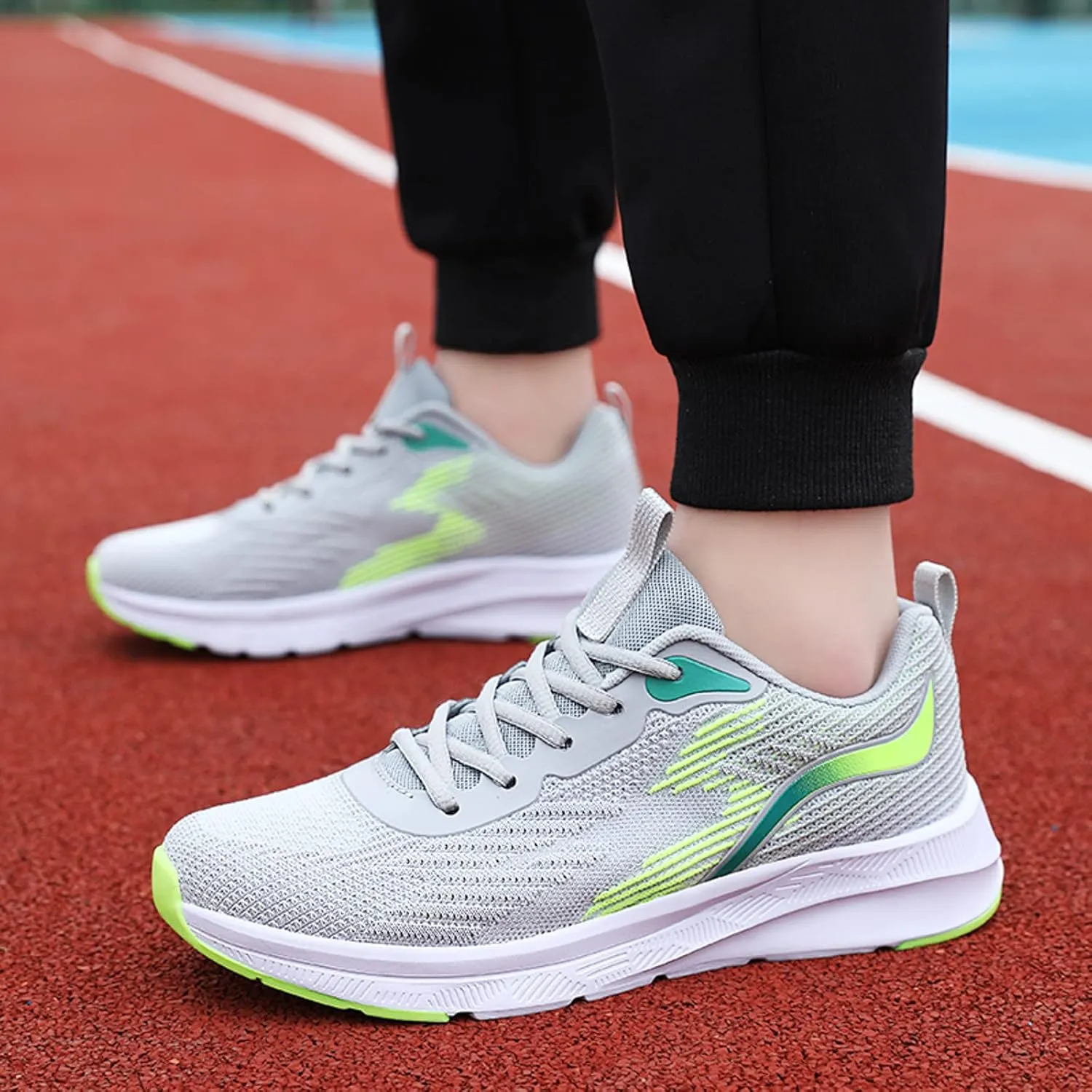 Men's Sport Breathable Mesh Shoes Outdoor Athletic Slip-On Hiking Shoe Comfortable & Light-Weight Stretch Shoes