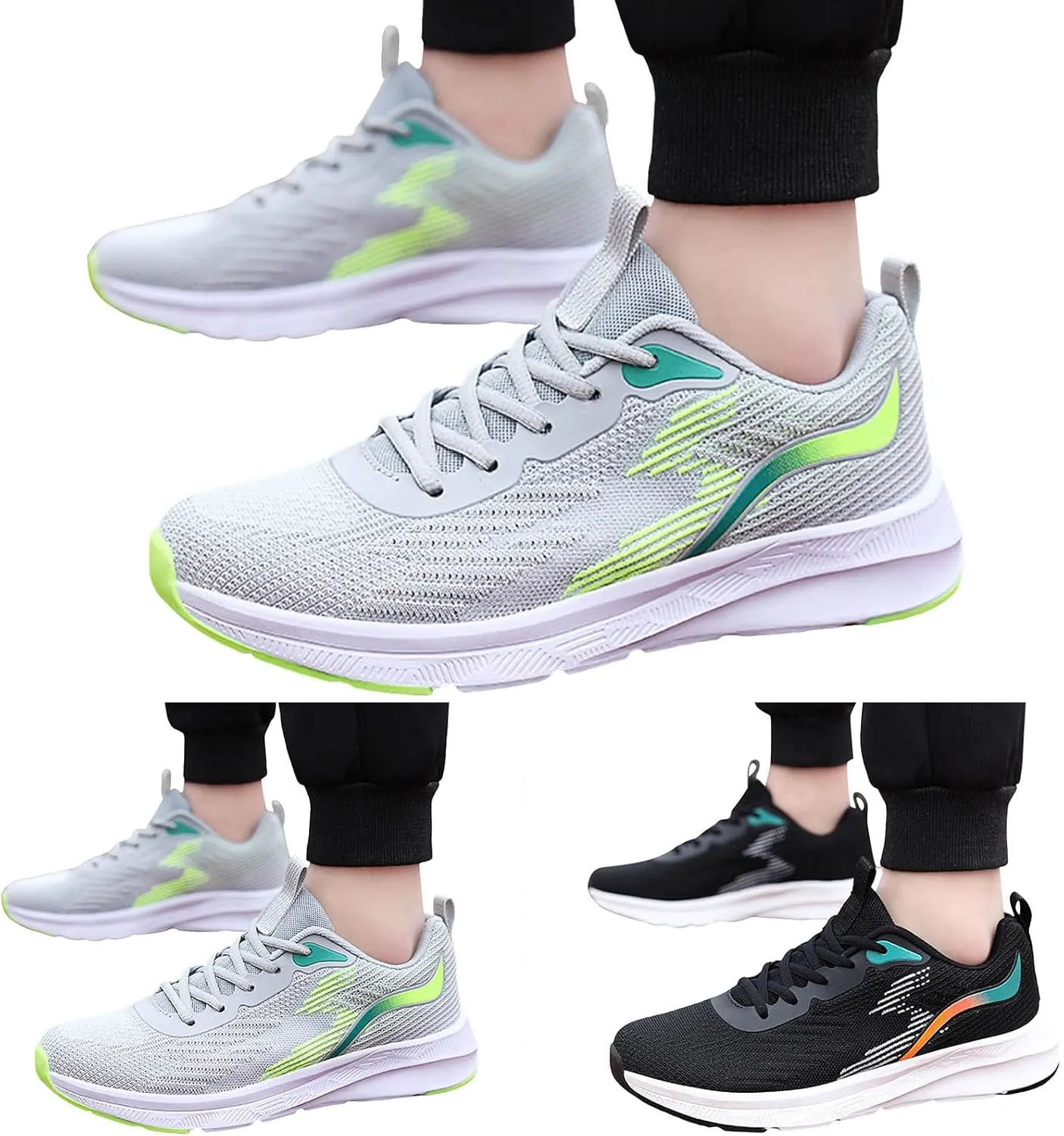 Men's Sport Breathable Mesh Shoes Outdoor Athletic Slip-On Hiking Shoe Comfortable & Light-Weight Stretch Shoes