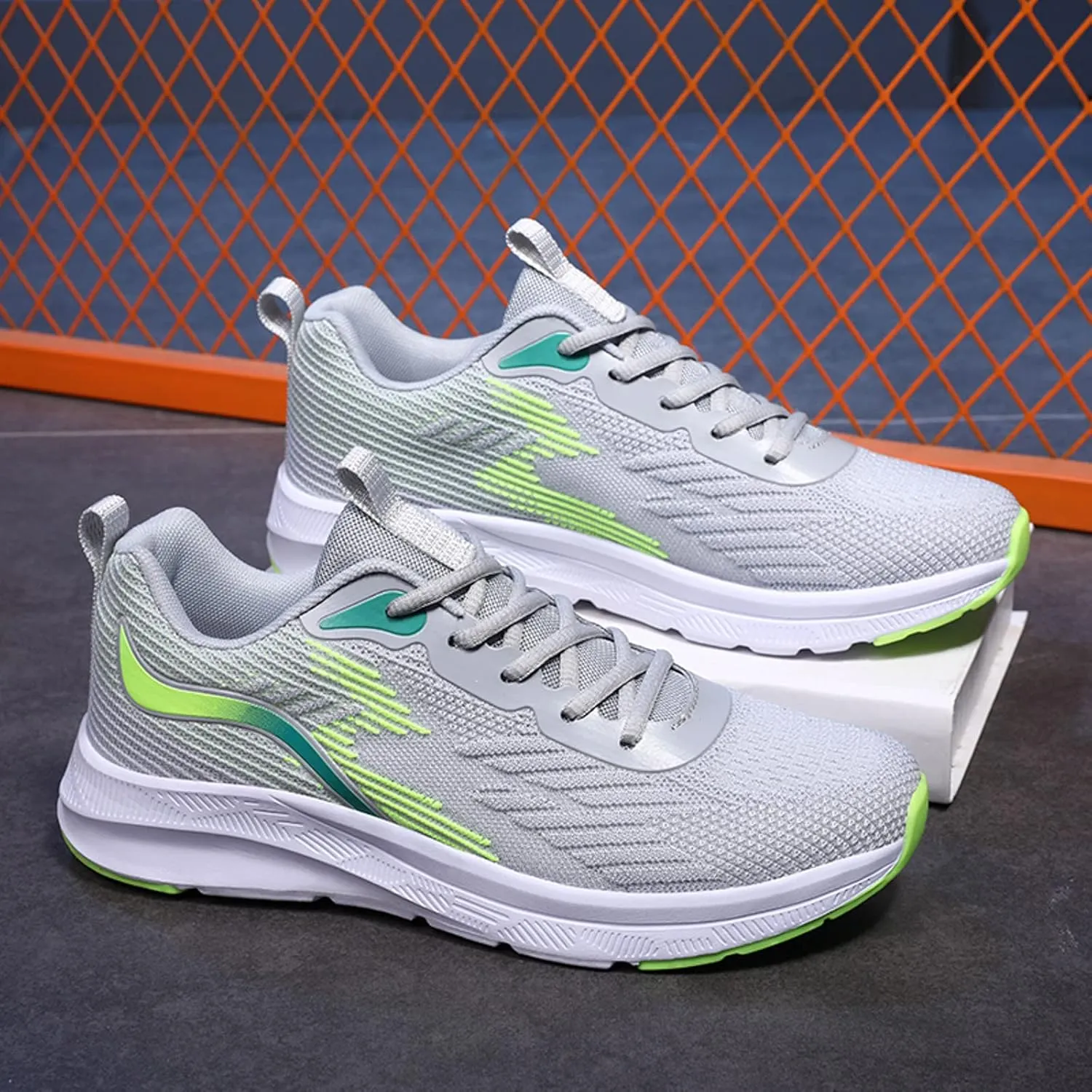 Men's Sport Breathable Mesh Shoes Outdoor Athletic Slip-On Hiking Shoe Comfortable & Light-Weight Stretch Shoes