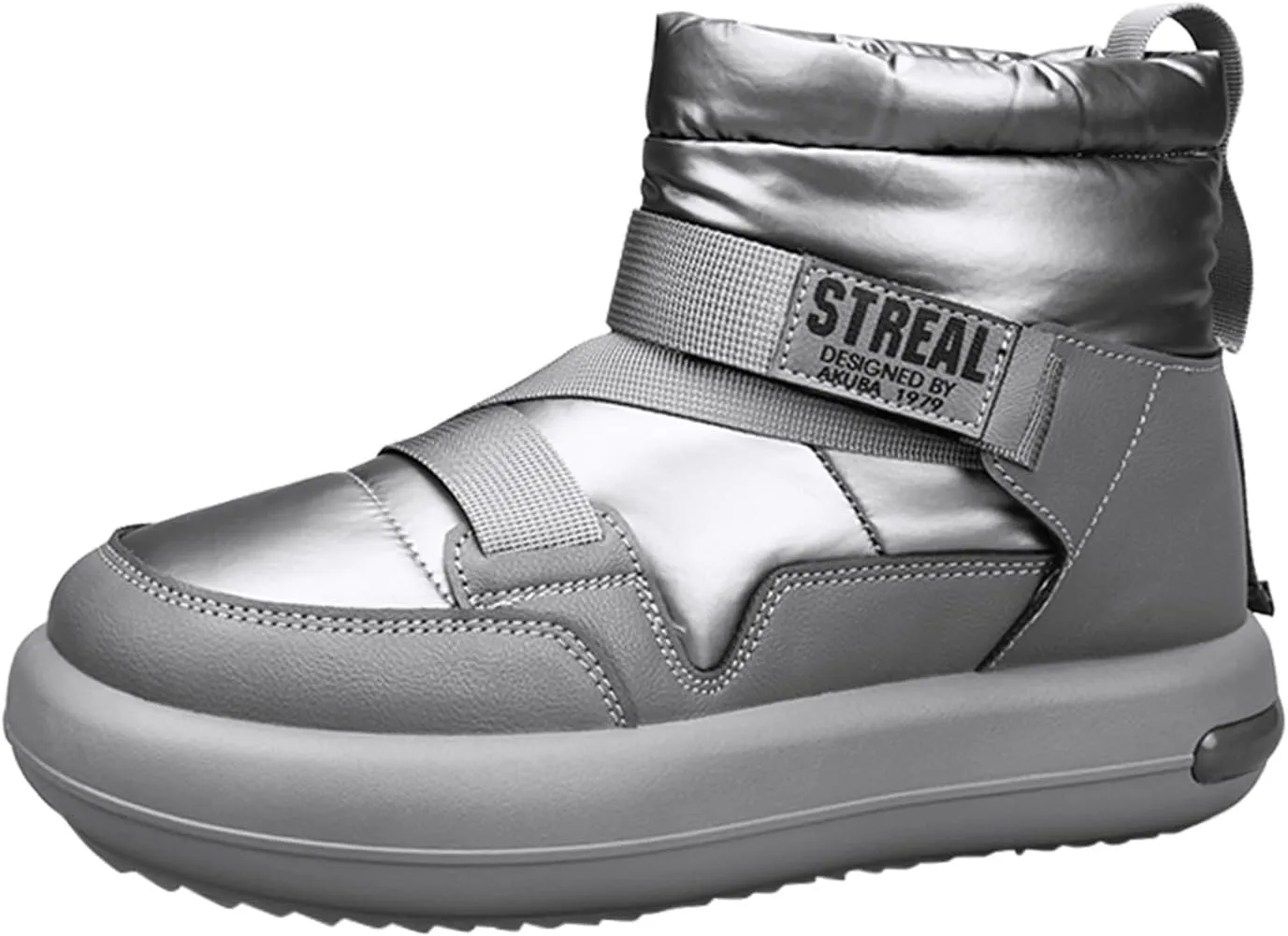 Men's Thick Bottom Leather Boots Soft Memory Foam Snow Boots Water Proof Insulated Winter Boots Snow Boots