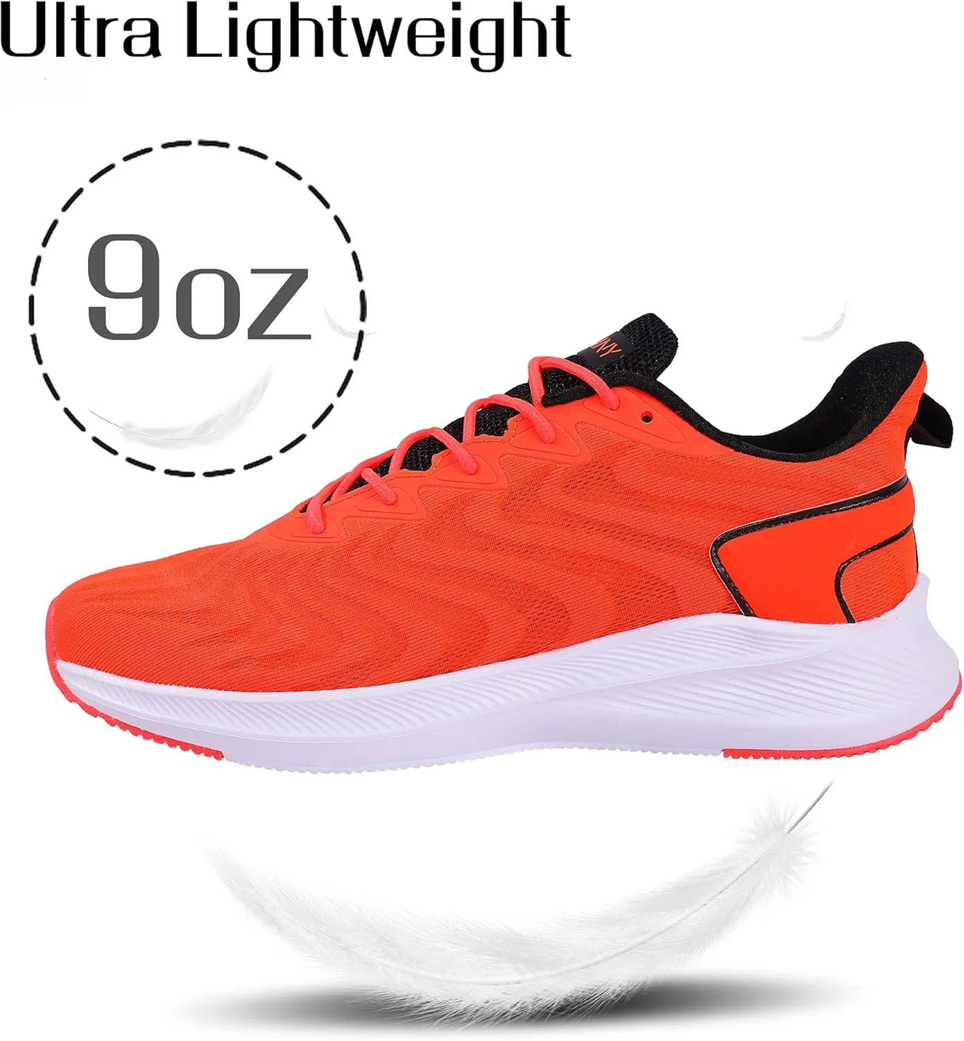 Mens Walking Running Shoes - Lightweight Breathable Mesh Athletic Casual Tennis Sneakers