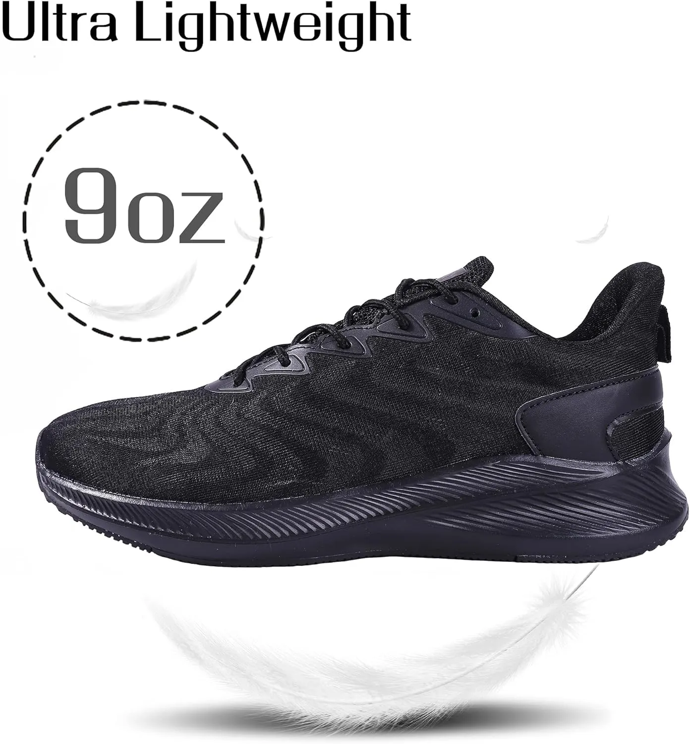 Mens Walking Running Shoes - Lightweight Breathable Mesh Athletic Casual Tennis Sneakers