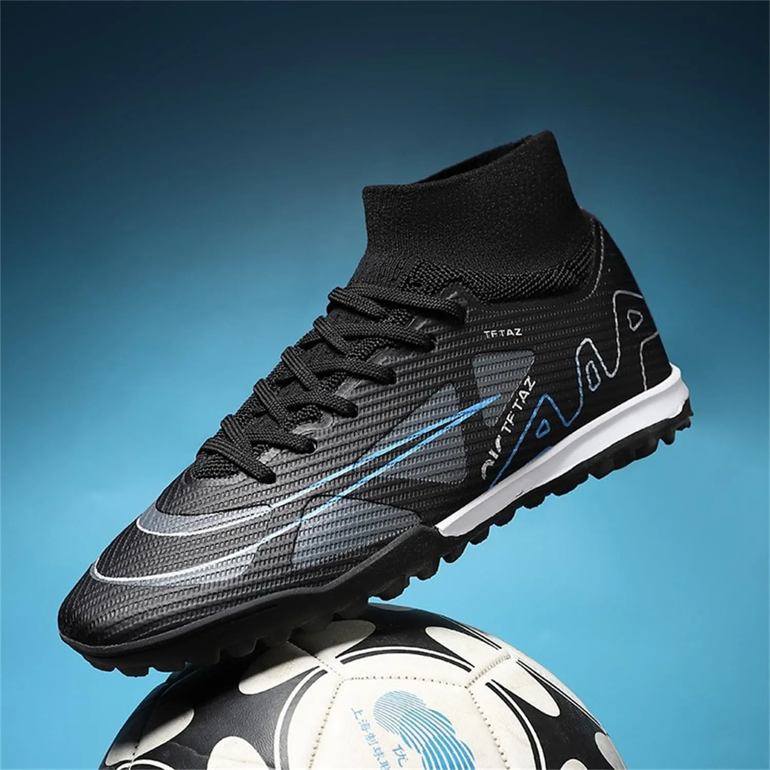 Mens Womens Soccer Cleats Football Boots High Ankle Turf Soccer Shoes Indoor Football Cleats AGFG Training Sneakers Wide