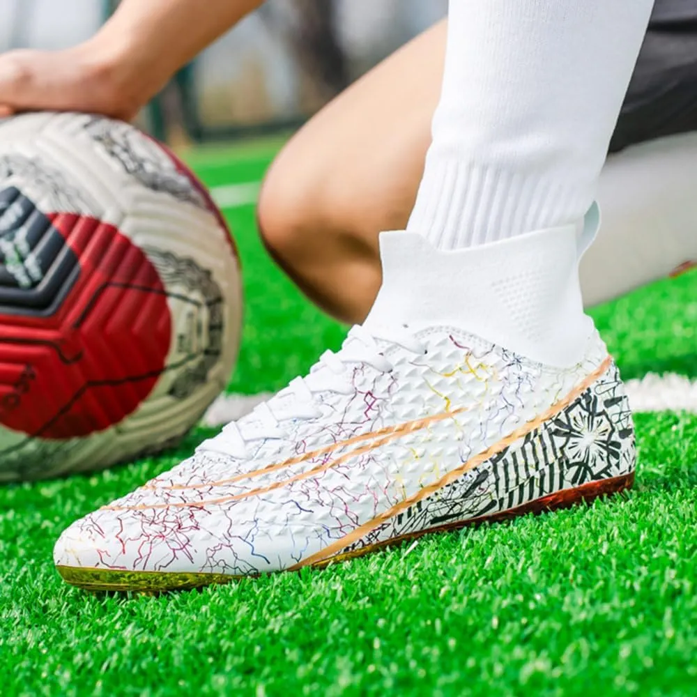 Men's Women's Soccer Cleats Turf Football Shoes High Top Boots Indoor Outdoor Comfortable Running Sneakers
