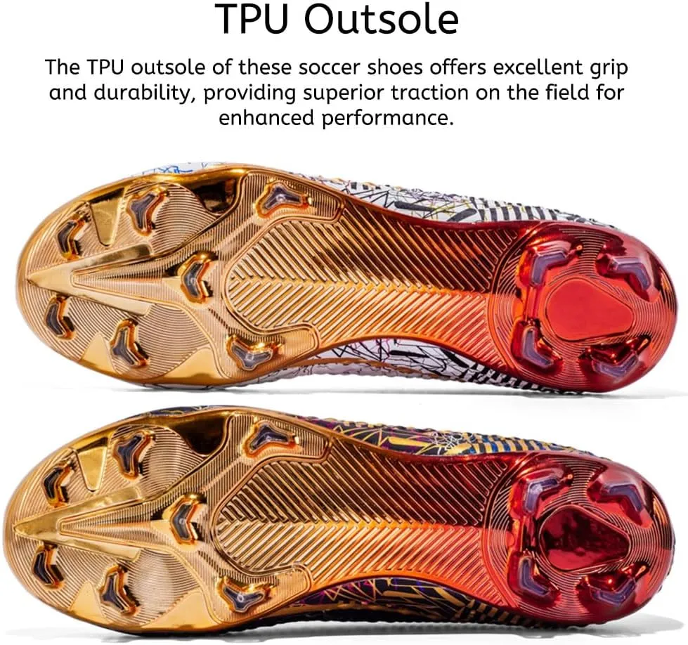 Men's Women's Soccer Cleats Turf Football Shoes High Top Boots Indoor Outdoor Comfortable Running Sneakers