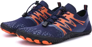 Men's Women's Weightlifting Shoes Rubber Wear Resistance Strong Anti-Slip Breathable Comfortable Professional Training Fitness Cross-Trainer Sneaker (Color : Deep Blue, Size : 13.5 Women/12 Men)