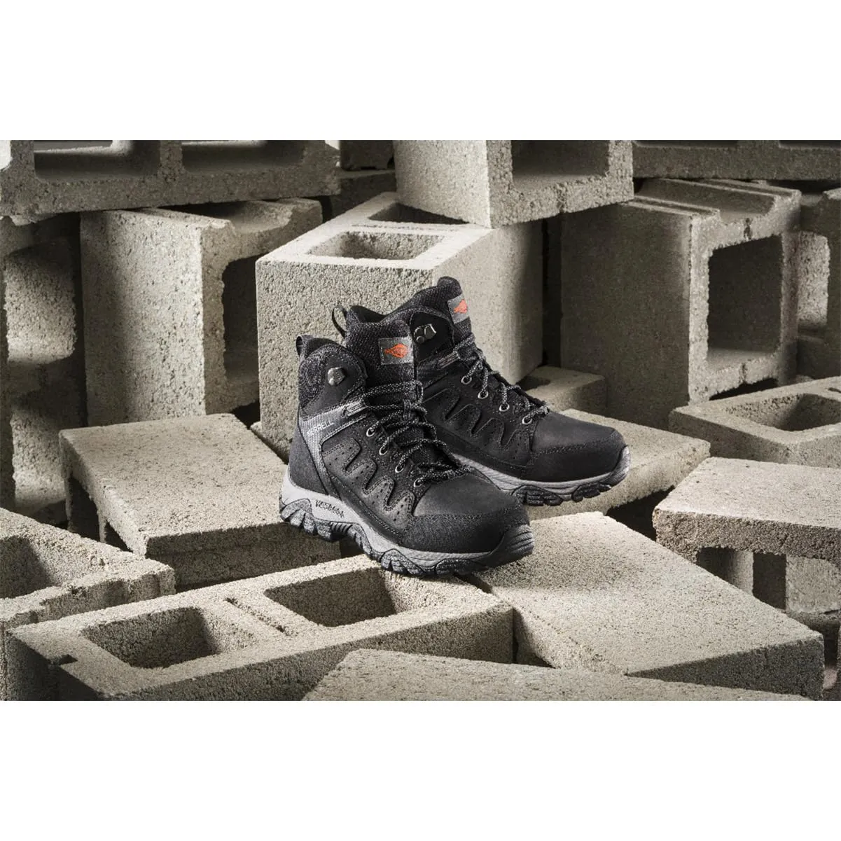 Merrell Men's Windoc Waterproof Steel Toe Mid Construction Boot, Black, 9
