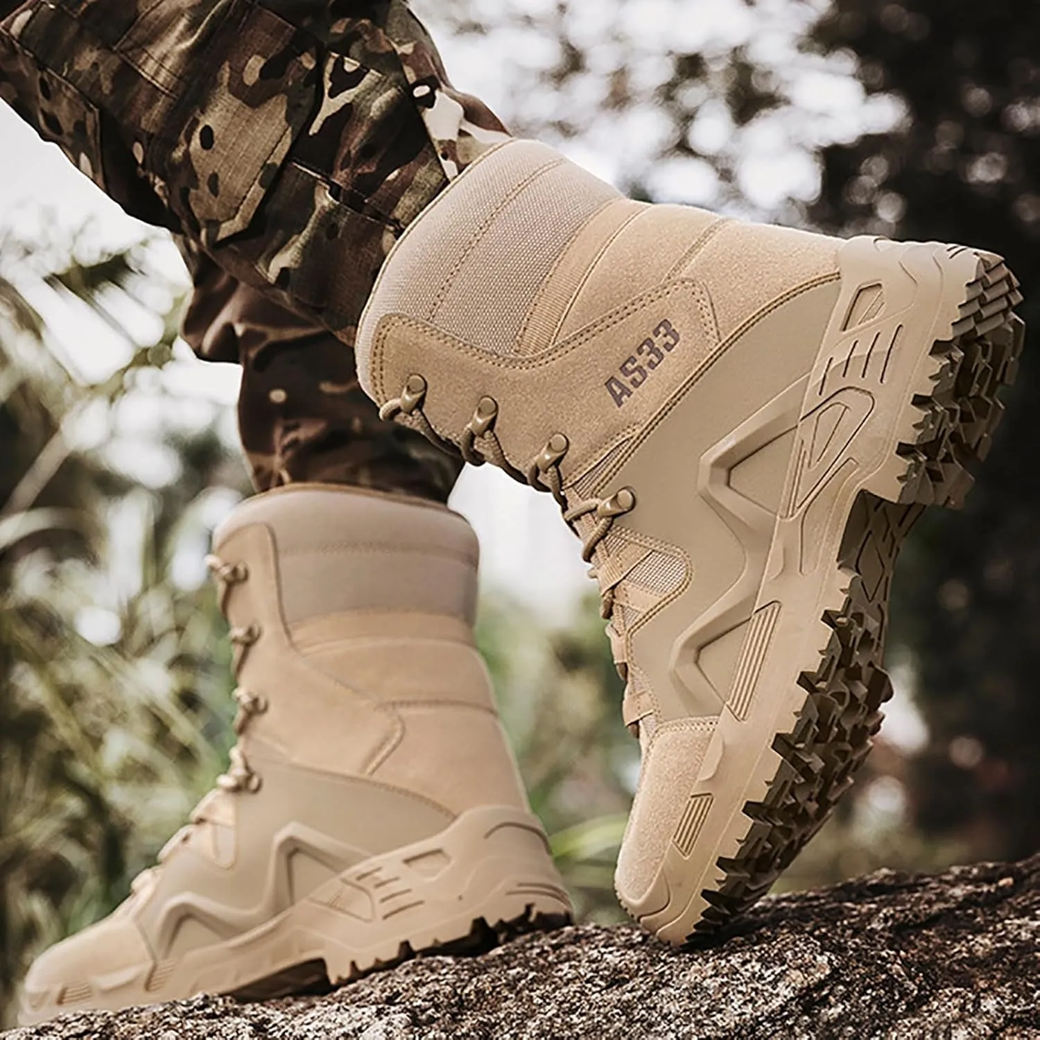 Military Army Combat Boots Mens Womens High-Top Tactical Outdoor Patrol Hiking Boots