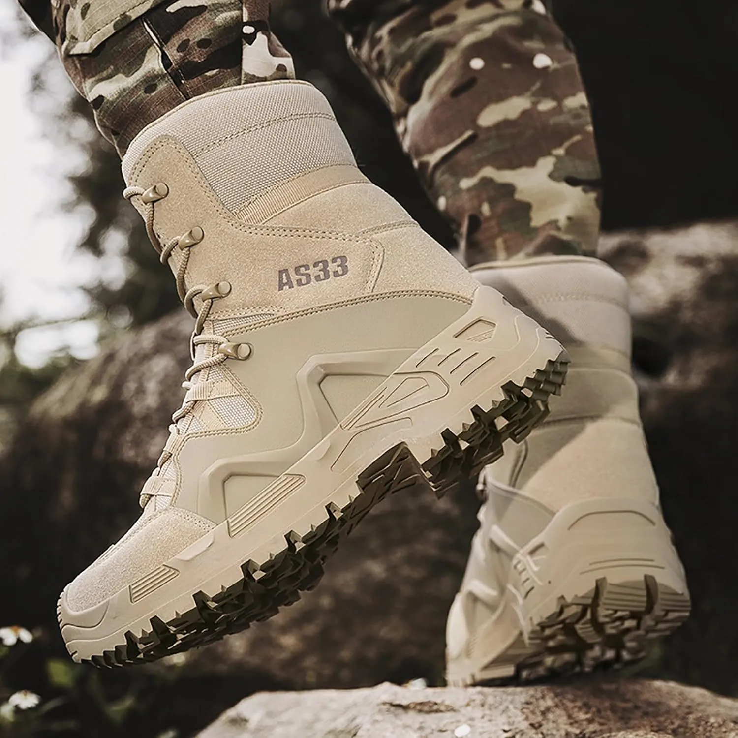 Military Army Combat Boots Mens Womens High-Top Tactical Outdoor Patrol Hiking Boots
