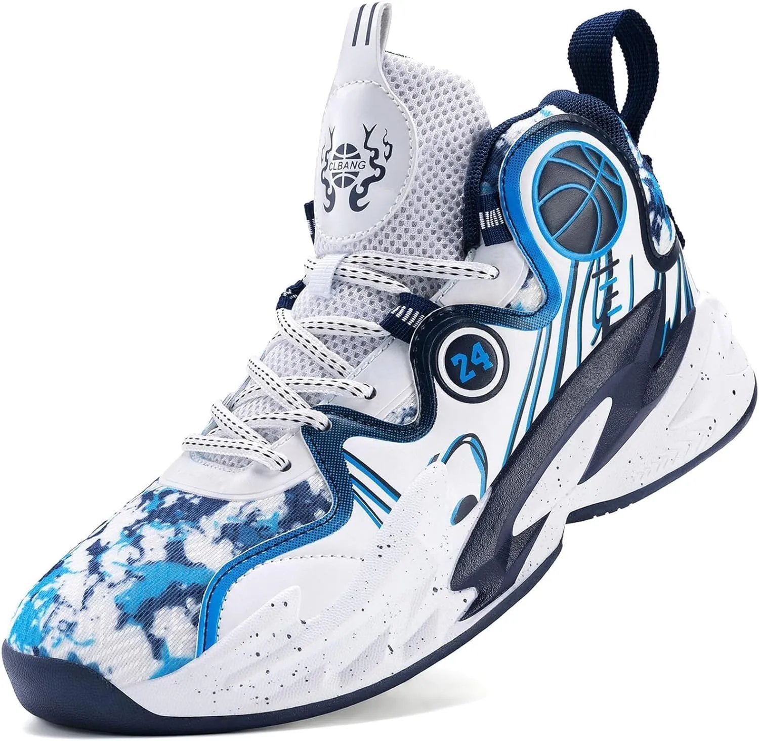 Moodeng Men's Basketball Shoes Anti-Slip Breathable Running Shoes Fahsion Sneakers Lightweight Outdoor Gym Shoes