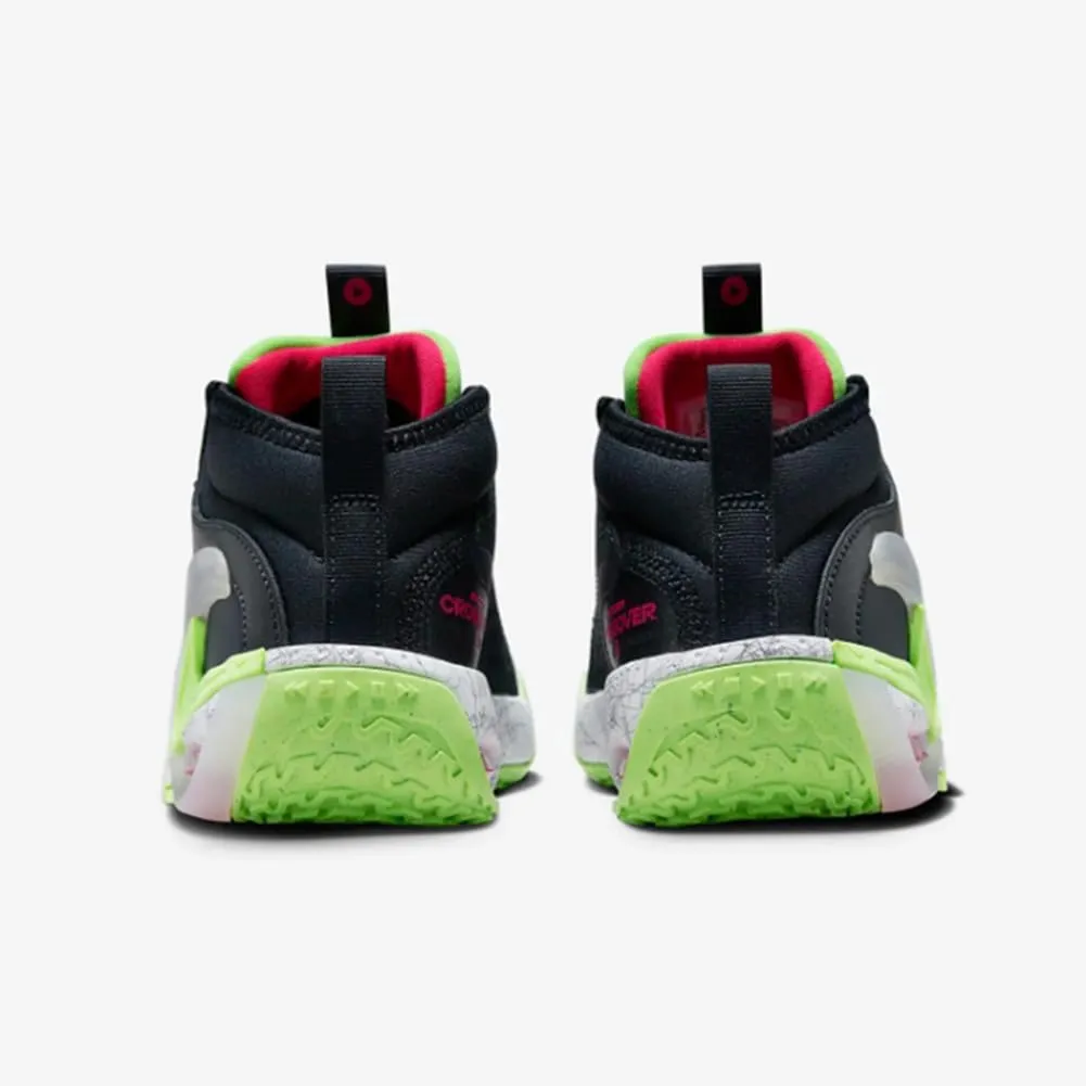 Nike Air Zoom Crossover 2 Big Kids' Basketball Shoes (FB2689-400, Dark Obsidian/Lime Blast/Fierce Pink/White)