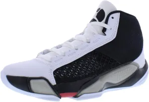 Nike Kid's Air Jordan 38 (GS) Basketball Shoe, White/Siren Red/Black, 6 Big Kid