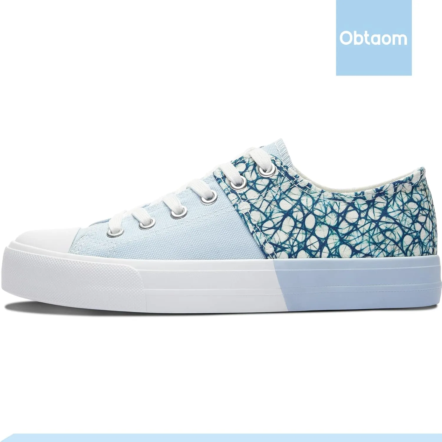 Obtaom Unisex Canvas Shoes Low Top Fashion Sneakers Slip on Walking Shoe