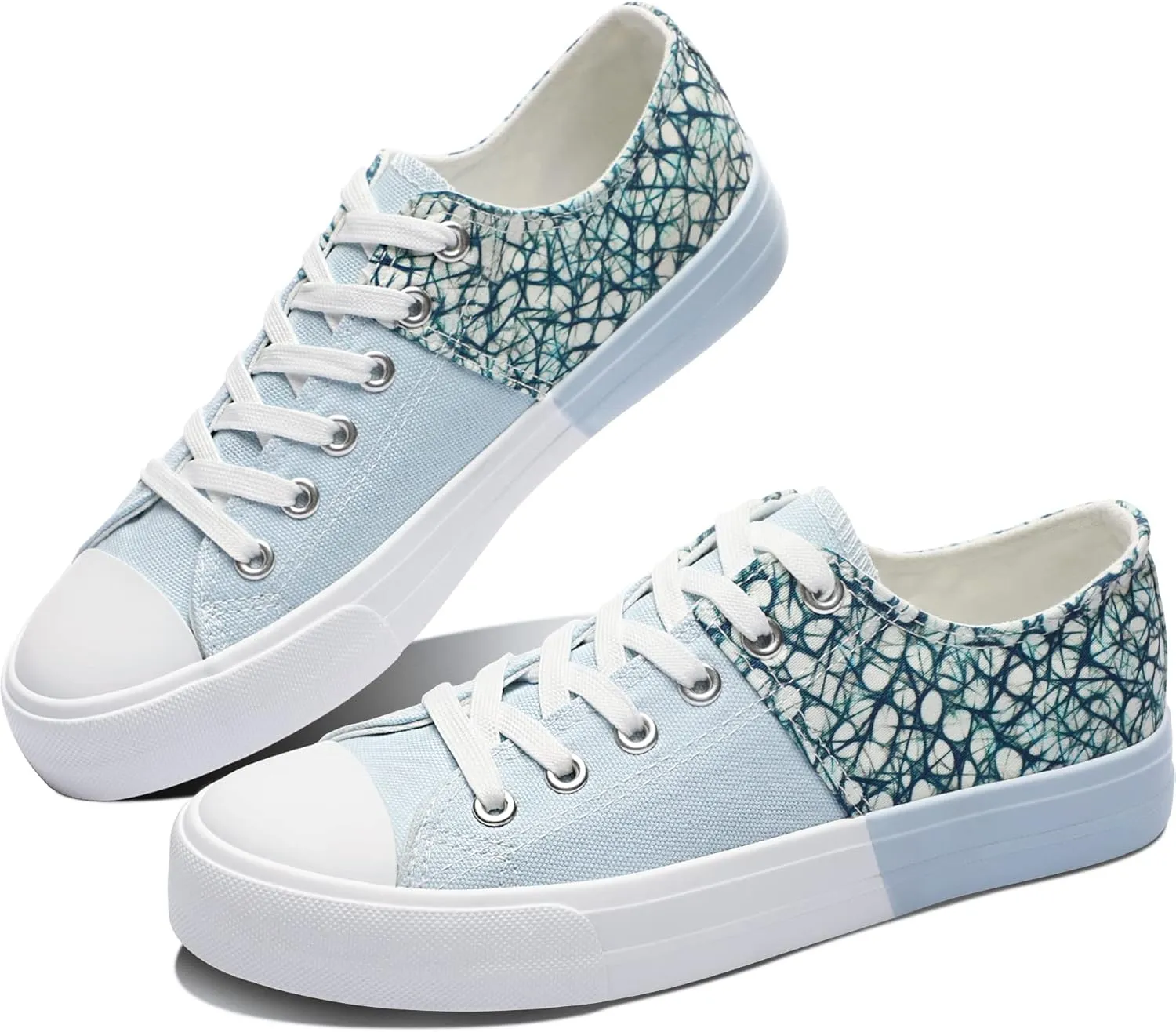 Obtaom Unisex Canvas Shoes Low Top Fashion Sneakers Slip on Walking Shoe