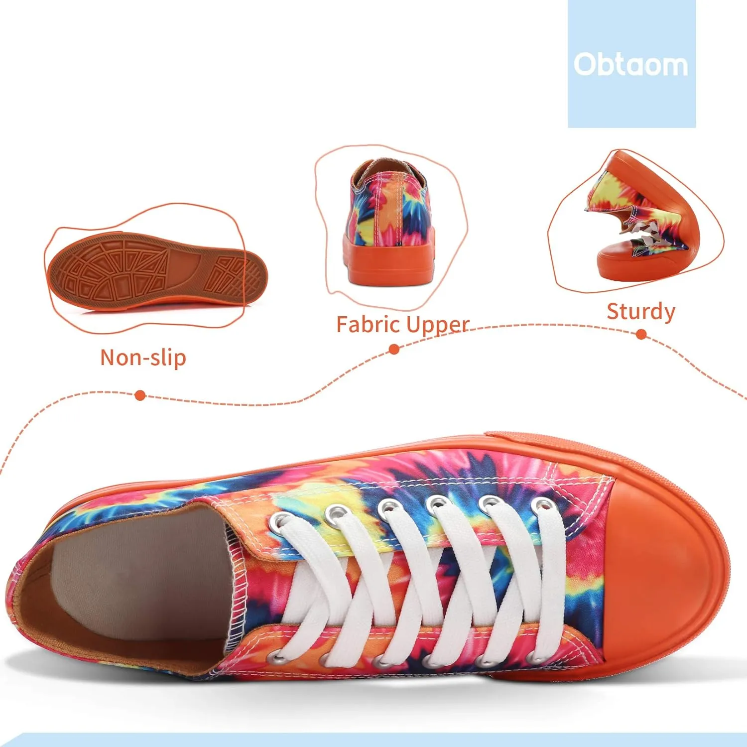 Obtaom Unisex Canvas Shoes Low Top Fashion Sneakers Slip on Walking Shoe
