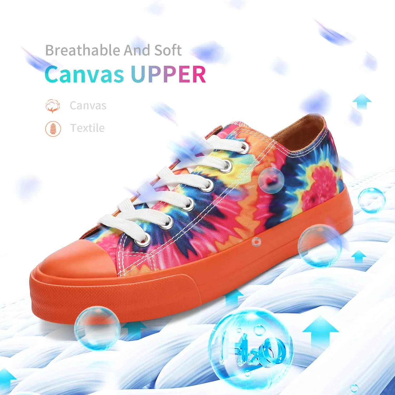 Obtaom Unisex Canvas Shoes Low Top Fashion Sneakers Slip on Walking Shoe