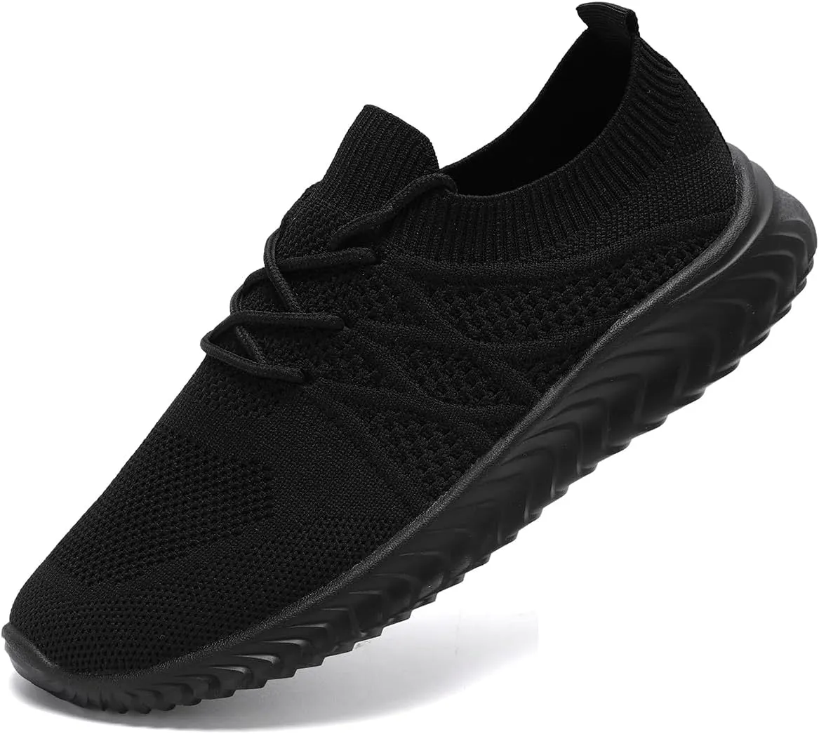 Oltyutc Women Running Shoes Lightweight Tennis Shoes Breathable Mesh Walking Sneakers Black 7