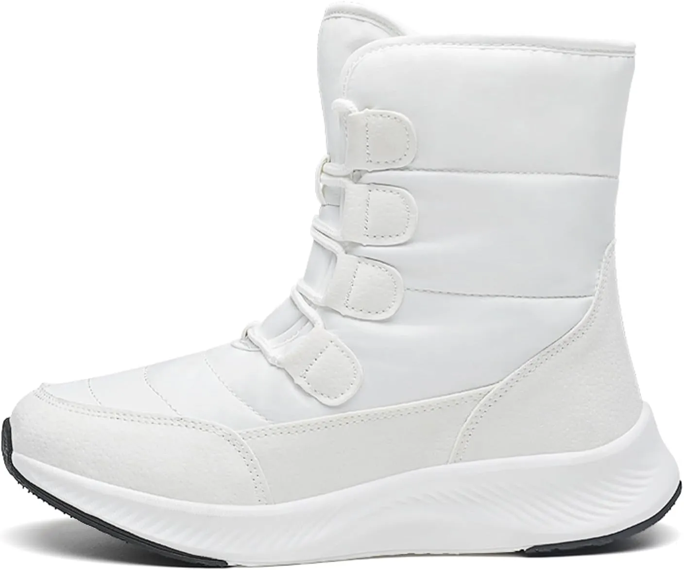 peqiut Womens Snow Boots Winter Snow Shoes Round Toe Solid Color Winter Ankle Boots Non Slip Outdoor Booties Comfort