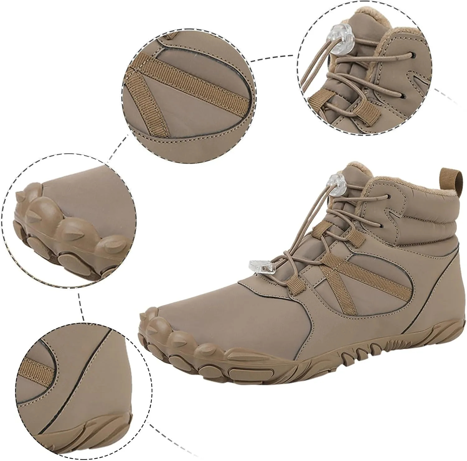 peqiut Womens Snow Boots Winter Snow Shoes Wide Calf Non Slip Winter Ankle Boots Fashion Short Outdoor Booties Comfort