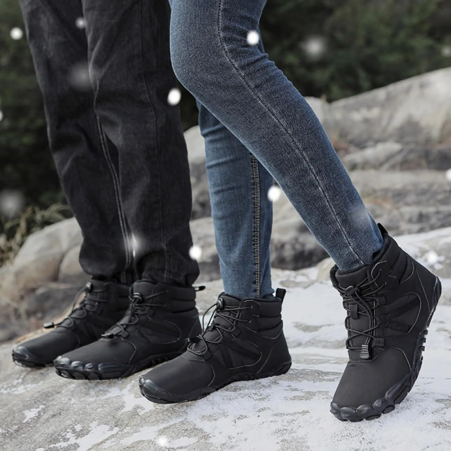 peqiut Womens Snow Boots Winter Snow Shoes Wide Calf Non Slip Winter Ankle Boots Fashion Short Outdoor Booties Comfort