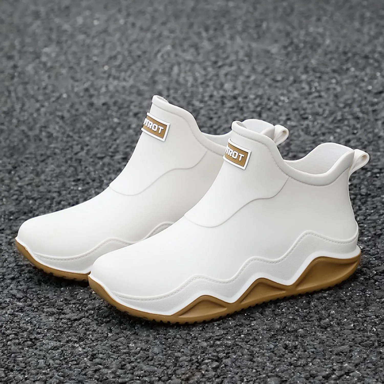 Rain Boots Women Wide Width Mens Grounded Footwear Women's Black Booties Heels Barefoot Shoes Mens Rain Boots Slip On Non-Slip Rubber Waterproof Mens Boots Casual