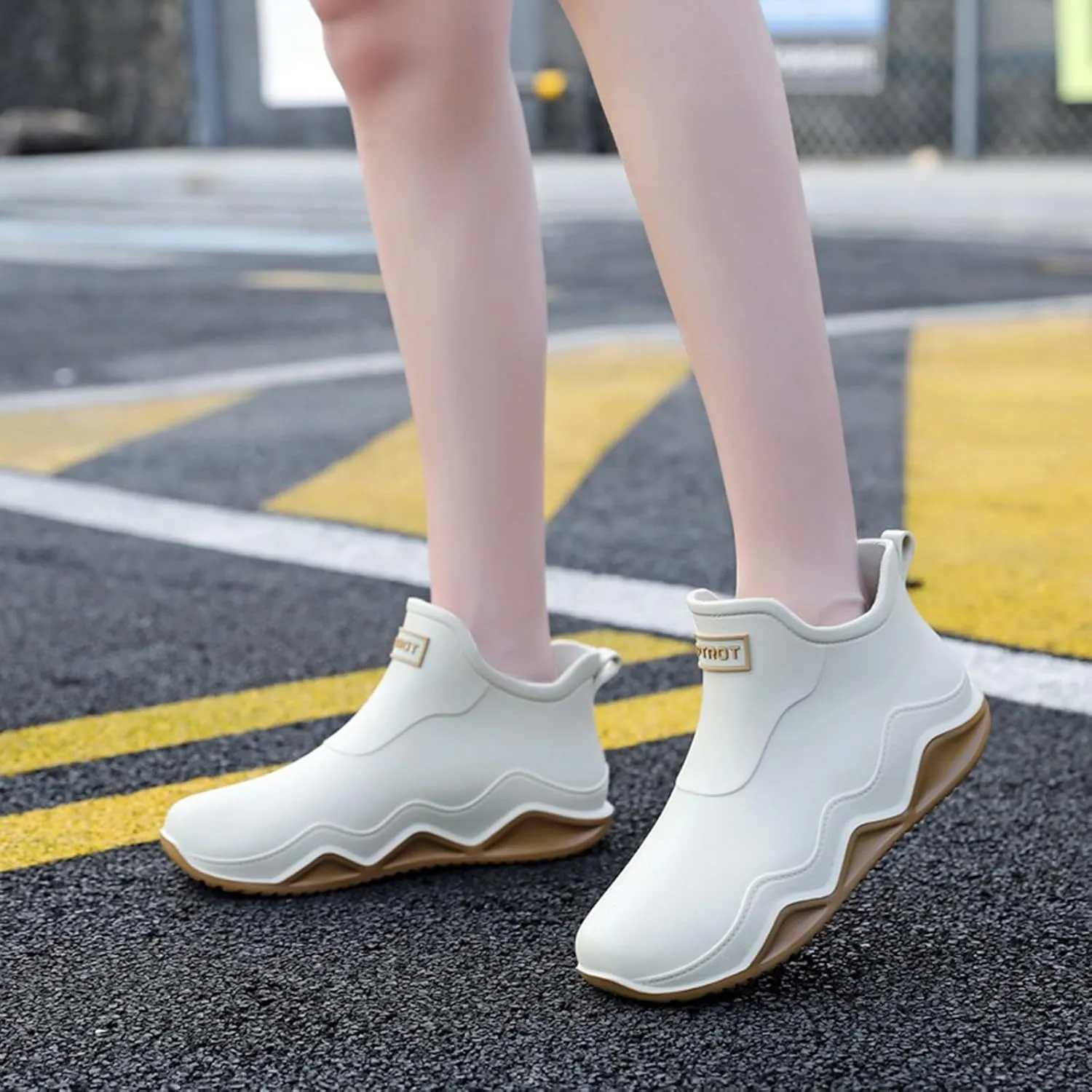 Rain Boots Women Wide Width Mens Grounded Footwear Women's Black Booties Heels Barefoot Shoes Mens Rain Boots Slip On Non-Slip Rubber Waterproof Mens Boots Casual