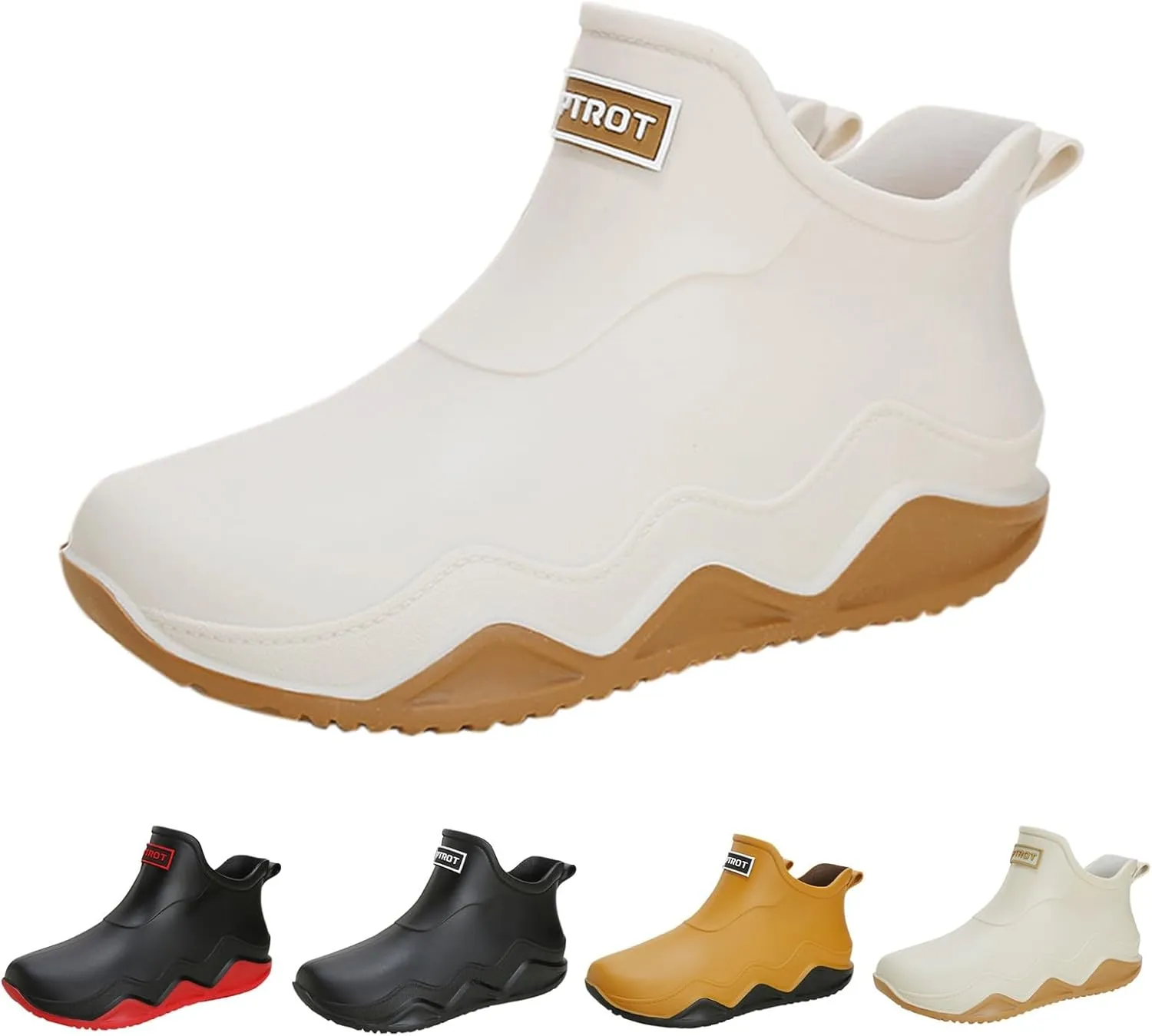 Rain Boots Women Wide Width Mens Grounded Footwear Women's Black Booties Heels Barefoot Shoes Mens Rain Boots Slip On Non-Slip Rubber Waterproof Mens Boots Casual