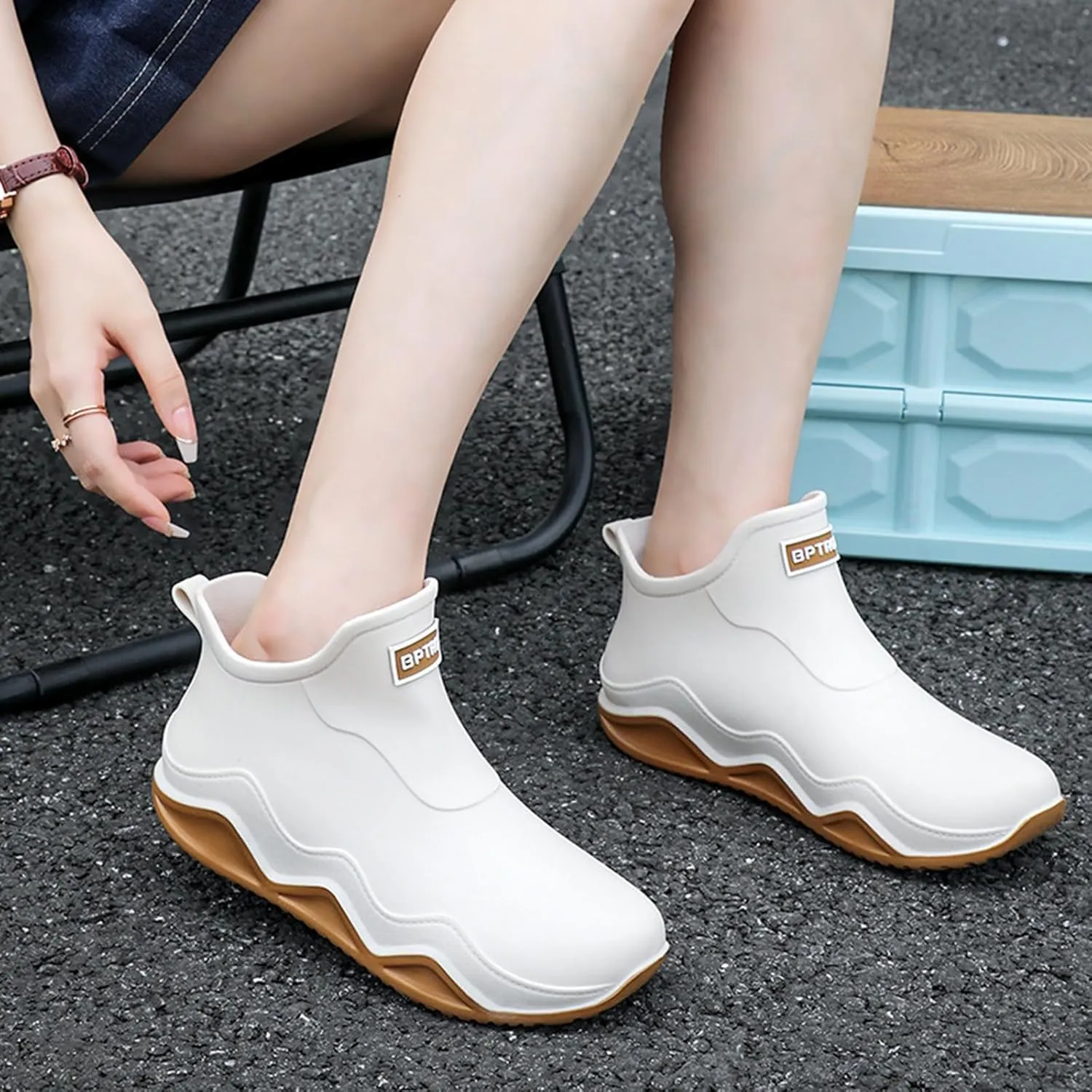 Rain Boots Women Wide Width Mens Grounded Footwear Women's Black Booties Heels Barefoot Shoes Mens Rain Boots Slip On Non-Slip Rubber Waterproof Mens Boots Casual