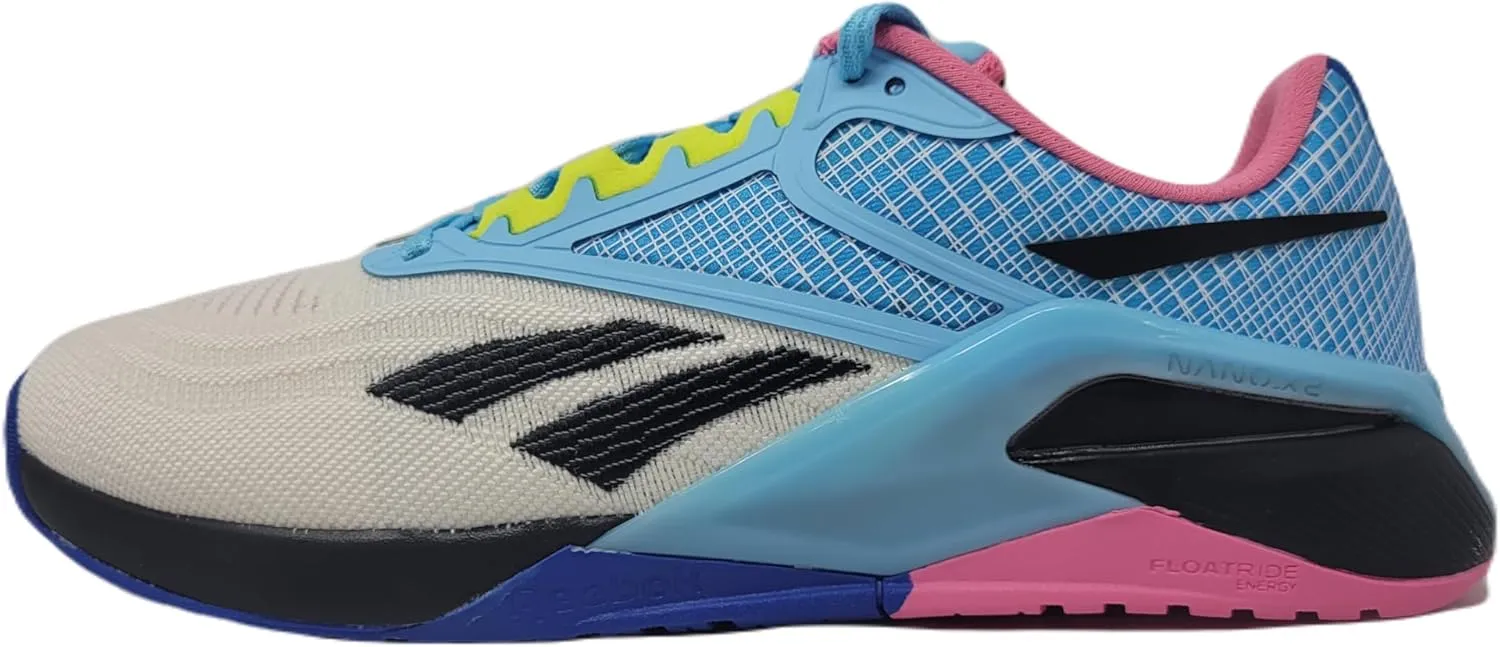 Reebok Women's Nano X2 Cross Trainer, Dgtblu/Chalk/Trupnk, 9.5 M US