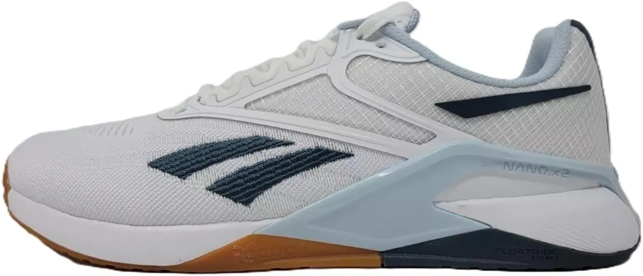 Reebok Women's Nano X2 Training Shoes, White/Feegoo/Hopbl, 9.5 M US