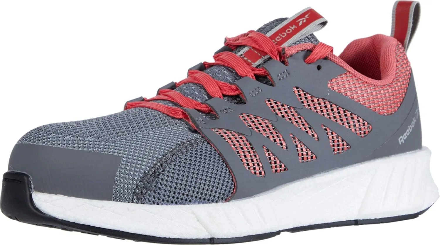 Reebok Women's Rb431 Fusion Flexweave Safety Composite Toe Athletic Work Shoe Black and Grey Industrial