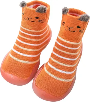 Running Led Infant Non-Slip Cartoon Socks Elastic Walkers Toddler Animals First Baby Shoes Slip on Shoes Girls