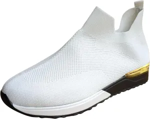 SBGMoSJ Womens Walking Shoes Slip On Sneakers Zapatos Confortables para Mujer Mayor Women's Black Tennis Shoes Size 7.5 Gym Shoes for Women Workout Indoor Cycling Shoes Women Size 5