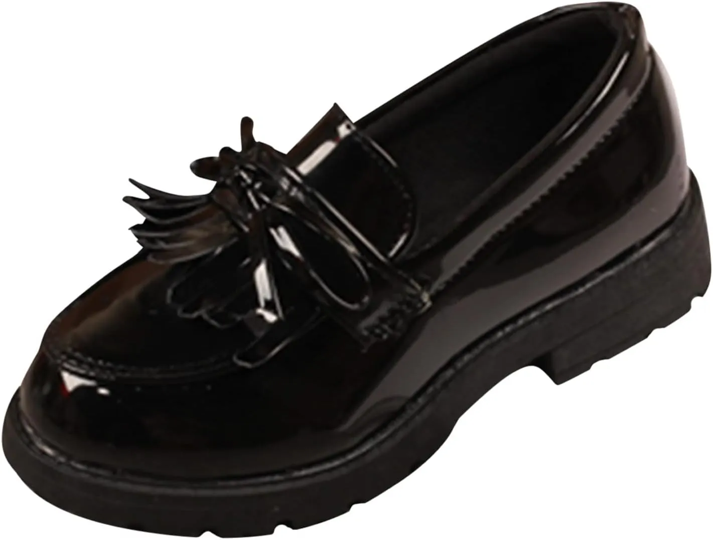Shoes for Size 3 Girls Slip On Leather Loafer Tassel Bow Flats School Dress Shoes for Girls Toddler Boy Shoe