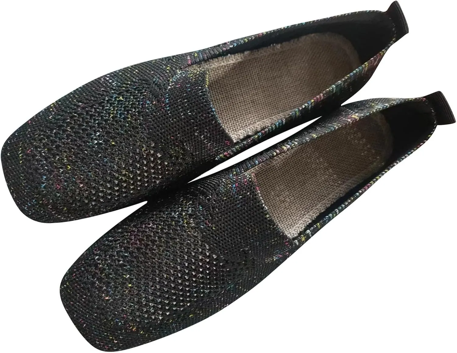 Shoes for Women Women's Fashion Sneakers Black Loafers Women Platform Slip On Soft Sole Christmas Shoes for Women Athletic Comfort Cute Casual Slip On Lightweight