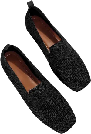 Shoes for Women Women's Fashion Sneakers Black Loafers Women Platform Slip On Soft Sole Christmas Shoes for Women Athletic Comfort Cute Casual Slip On Lightweight