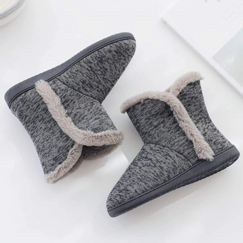 Slippers for Women Memory Foam,Fuzzy Slippers Boots Cozy Faux Fur House Shoes Rubber Sole Anti-Skid for Indoor Outdoor Use