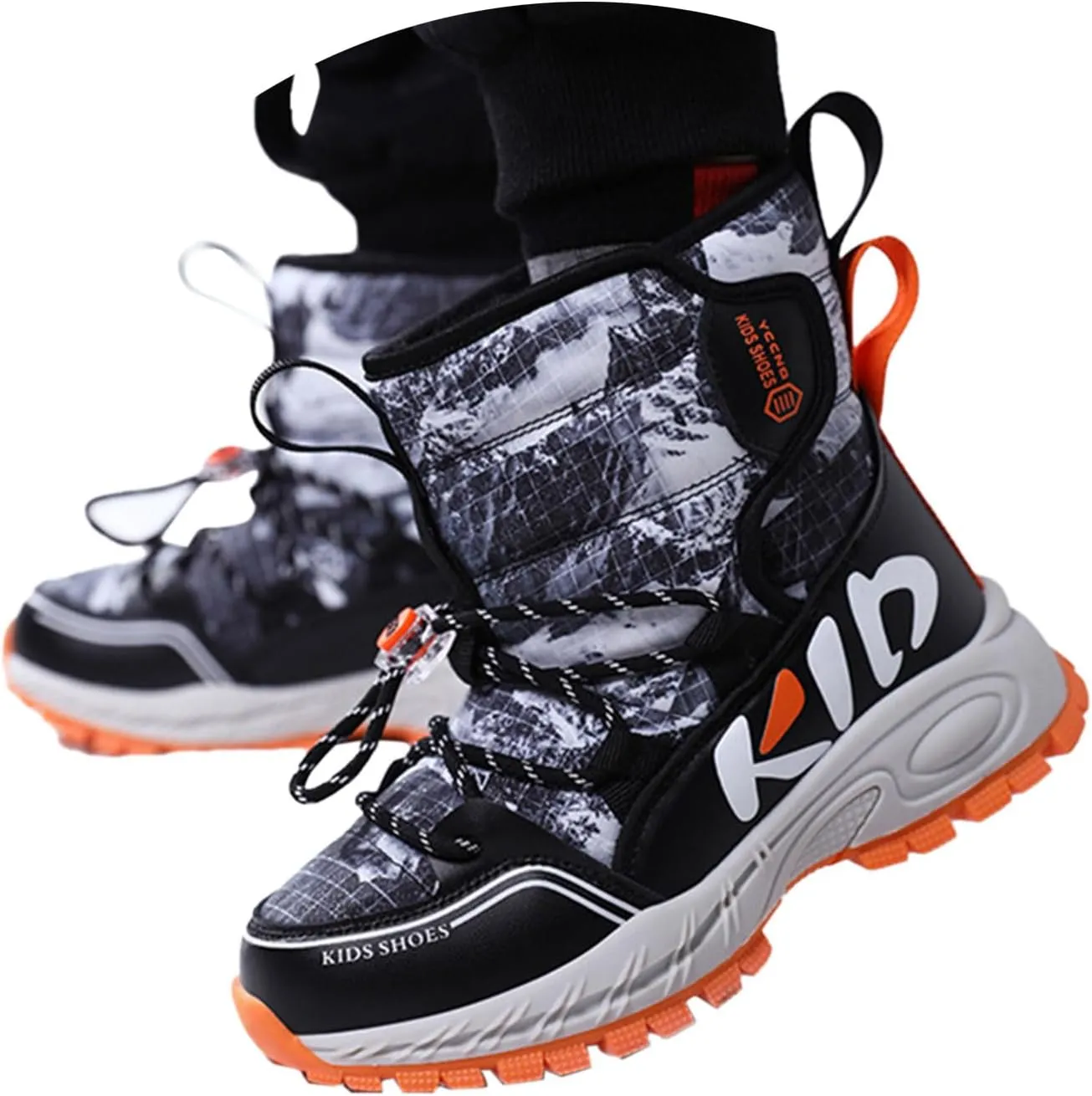 Snow Boots for Boy Girls Winter Boots Insulated Faux Fur Hiking Boots Fuzzy Zip up Warm Lined Short Boot Cold Weather