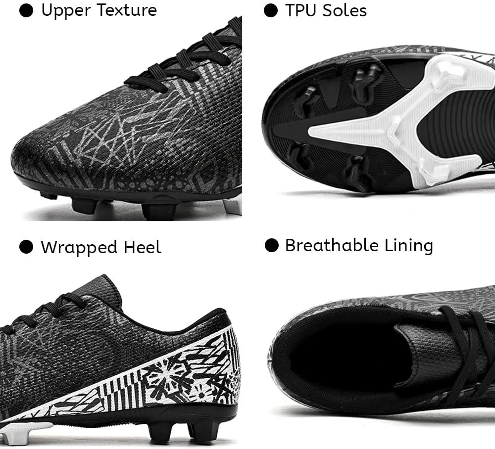 Soccer Cleats for Men Women High Top Football Shoes Boys Girls Indoor Outdoor Training Soccer Sports Shoes
