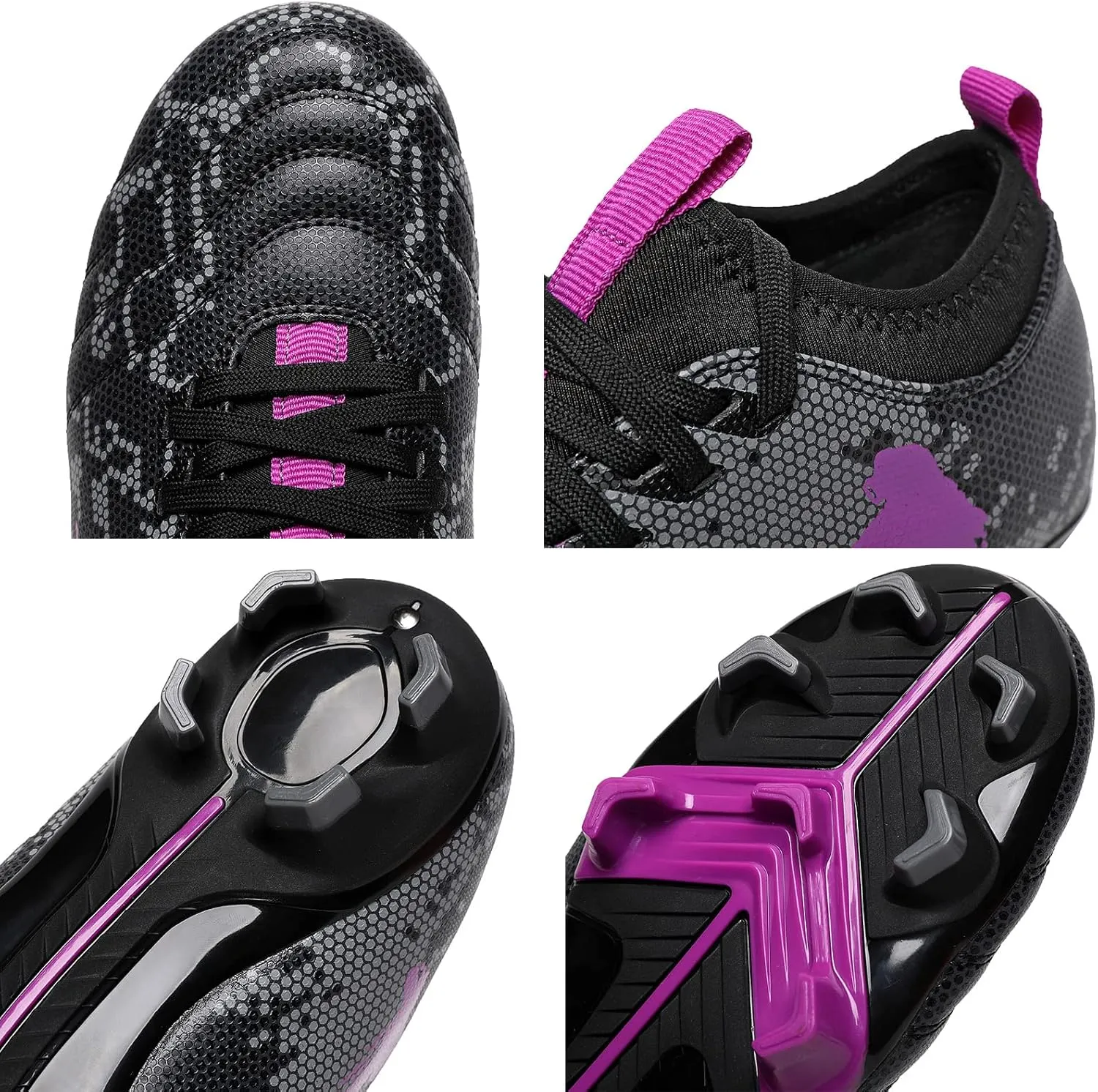 Soccer Cleats for Mens Womens Indoor Soccer Shoes Unisex Baseball Turf Shoes Youth Rugby Shoes Adult AG FG TF Football Boots Wide Training Sneaker