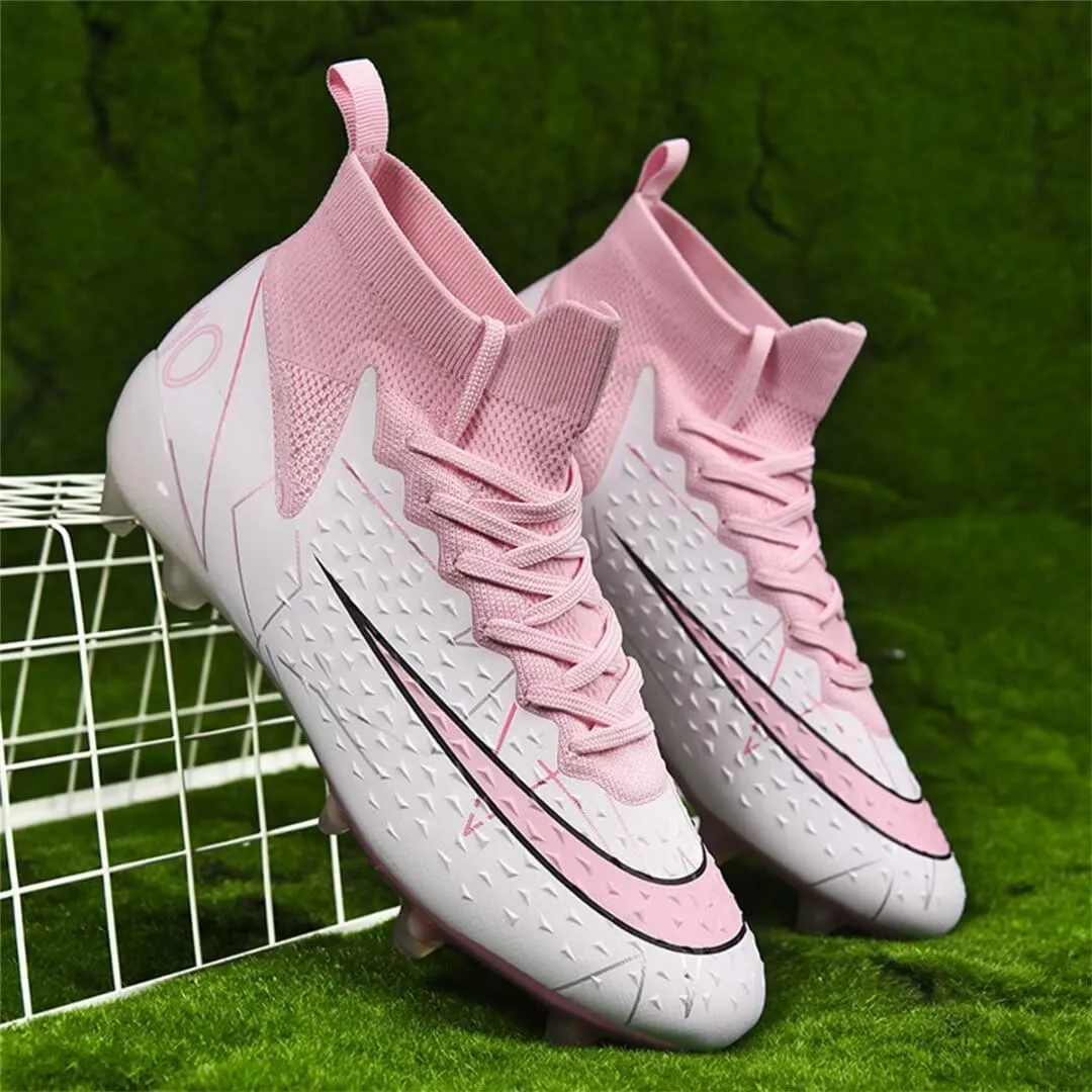 Soccer Cleats for Mens Womens Soccer Shoes High top Outdoor Footall Boots Ankle Professional Training Sneakers