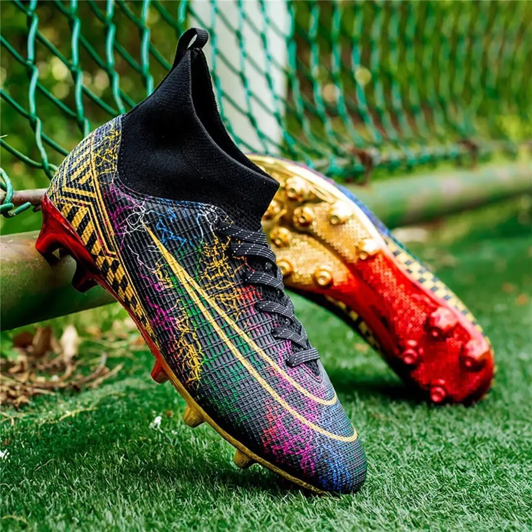 Soccer Cleats for Mens Womens Soccer Shoes High top Outdoor Footall Boots Ankle Professional Training Sneakers