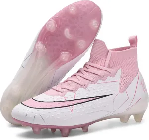 Soccer Cleats for Mens Womens Soccer Shoes High top Outdoor Footall Boots Ankle Professional Training Sneakers