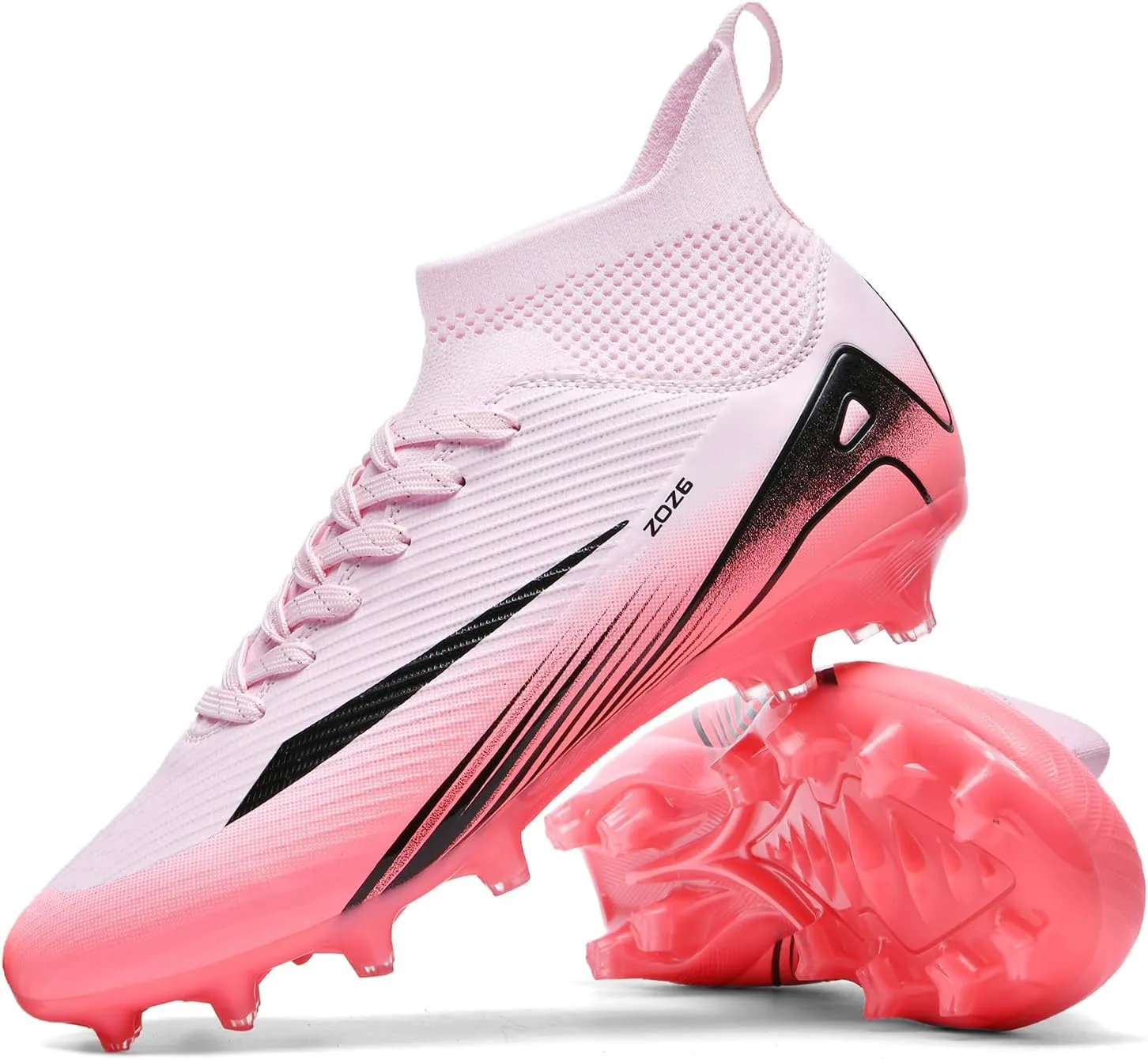 Soccer Cleats for Mens Womens Turf Soccer Shoes Indoor Unisex Football Boots AG FG TF Wide Training Sneaker Outdoor