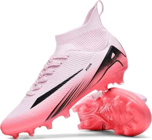 Soccer Cleats for Mens Womens Turf Soccer Shoes Indoor Unisex Football Boots AG FG TF Wide Training Sneaker Outdoor