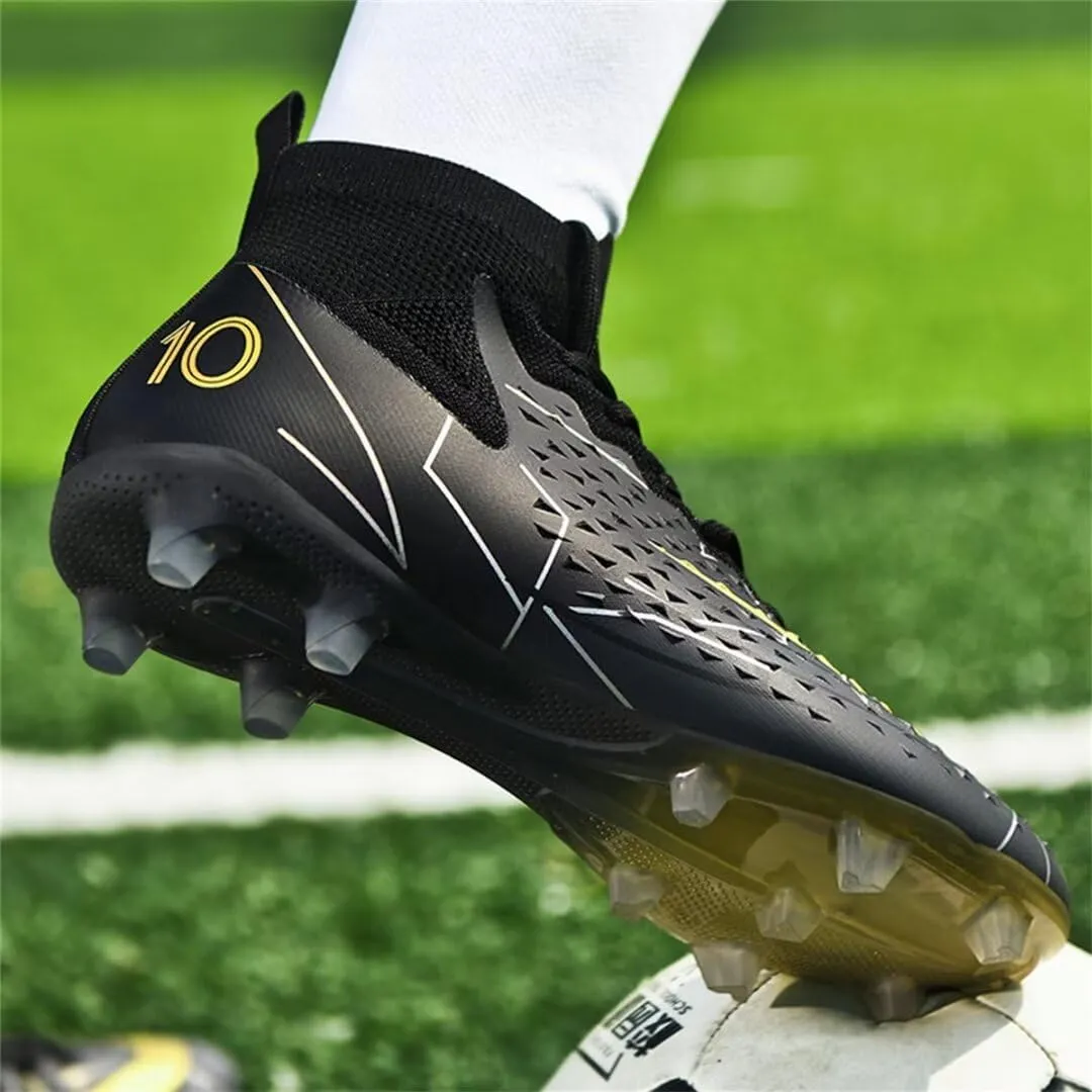 Soccer Cleats for Mens Womens Youth FG Football Boots Outdoor Comfortable Breathable Training Sneaker Shoes High Top